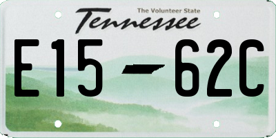 TN license plate E1562C