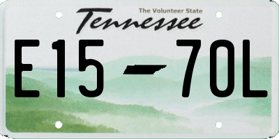 TN license plate E1570L