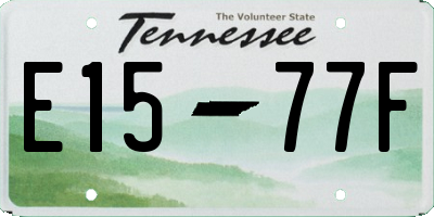 TN license plate E1577F
