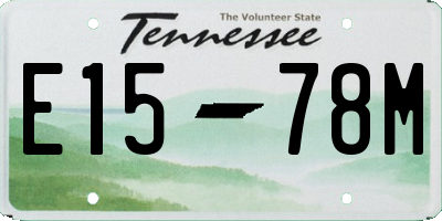 TN license plate E1578M