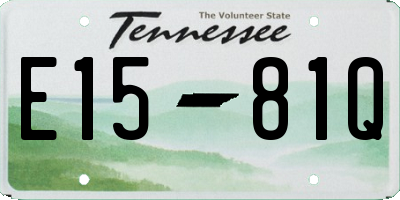 TN license plate E1581Q