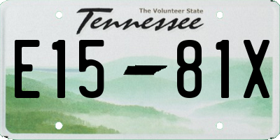 TN license plate E1581X
