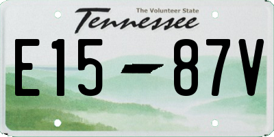 TN license plate E1587V