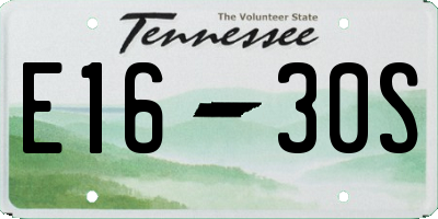 TN license plate E1630S