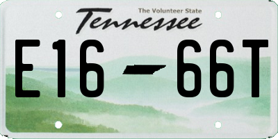 TN license plate E1666T