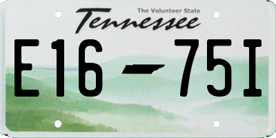 TN license plate E1675I