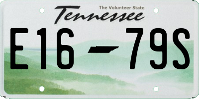 TN license plate E1679S