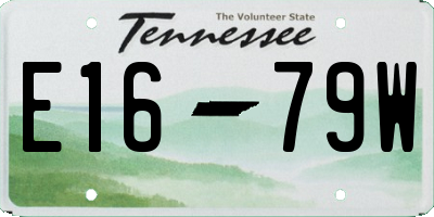 TN license plate E1679W