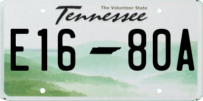 TN license plate E1680A