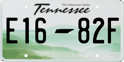 TN license plate E1682F