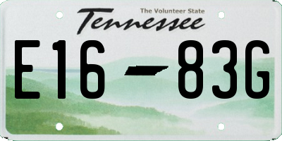 TN license plate E1683G