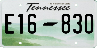 TN license plate E1683O