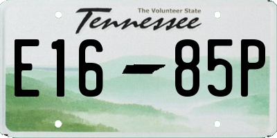 TN license plate E1685P