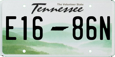 TN license plate E1686N