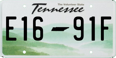 TN license plate E1691F