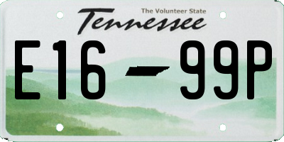 TN license plate E1699P