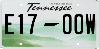TN license plate E1700W