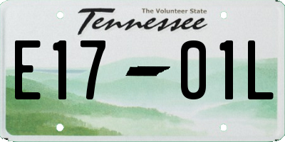 TN license plate E1701L