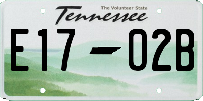 TN license plate E1702B