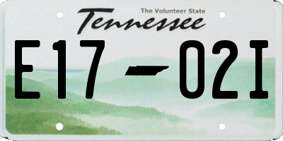 TN license plate E1702I