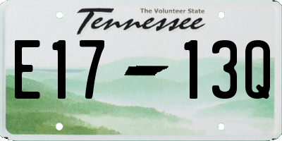TN license plate E1713Q