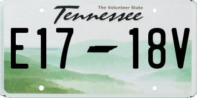 TN license plate E1718V