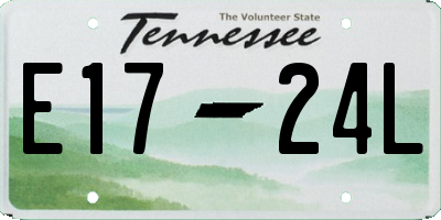 TN license plate E1724L