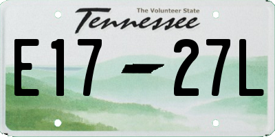 TN license plate E1727L