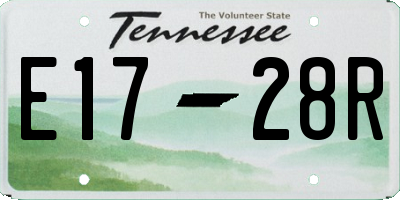 TN license plate E1728R