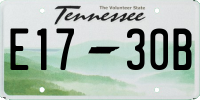 TN license plate E1730B