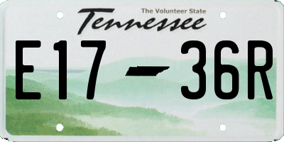 TN license plate E1736R