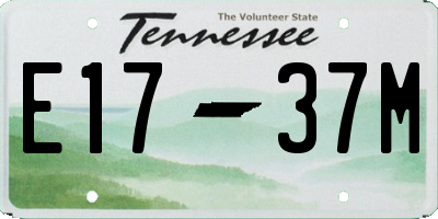TN license plate E1737M