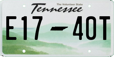 TN license plate E1740T