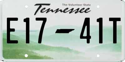 TN license plate E1741T