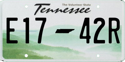 TN license plate E1742R