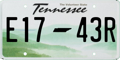 TN license plate E1743R