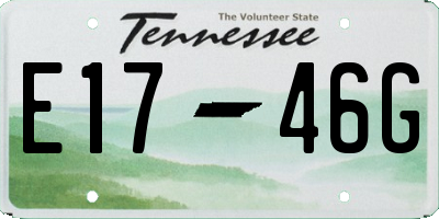 TN license plate E1746G