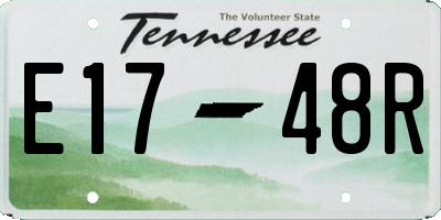 TN license plate E1748R