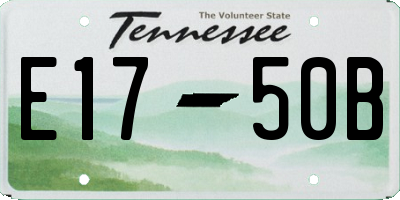 TN license plate E1750B