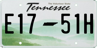 TN license plate E1751H