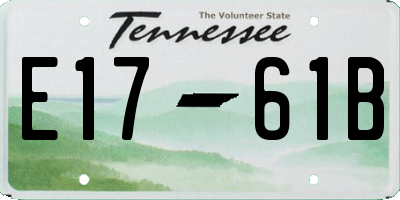 TN license plate E1761B