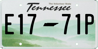 TN license plate E1771P