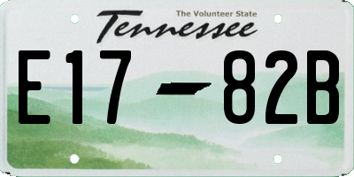 TN license plate E1782B