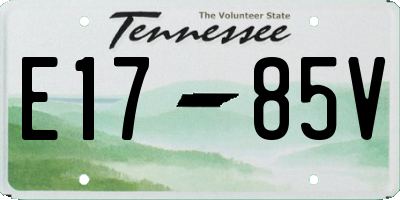 TN license plate E1785V