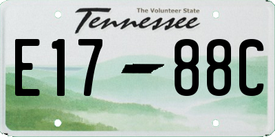 TN license plate E1788C