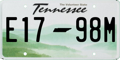TN license plate E1798M