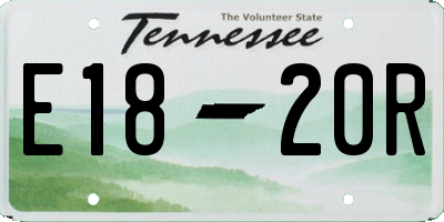 TN license plate E1820R