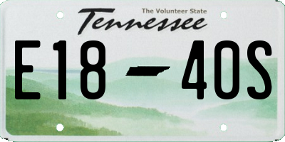 TN license plate E1840S