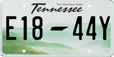 TN license plate E1844Y