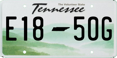 TN license plate E1850G